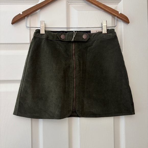 Zara Girls Mini Skirt - Olive/Army Green Size 10 - Picture 3 of 10